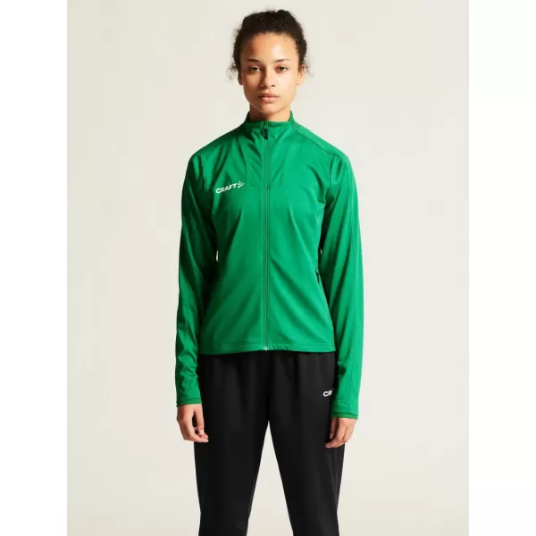  Dámská tréninková bunda CRAFT TW Evolve 2.0 Full Zip Jacket W TÝMOVĚ ZELENÁ 