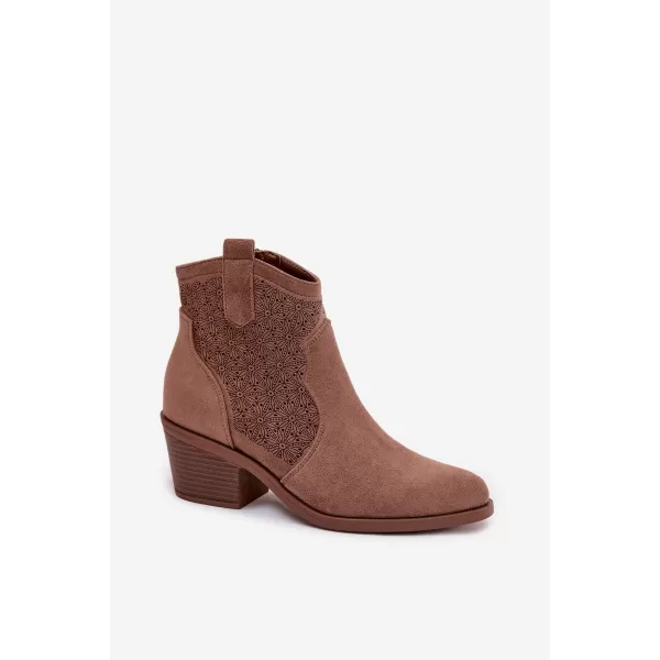  Dámské boty S.BARSKI HY61-8013 COFFEE 