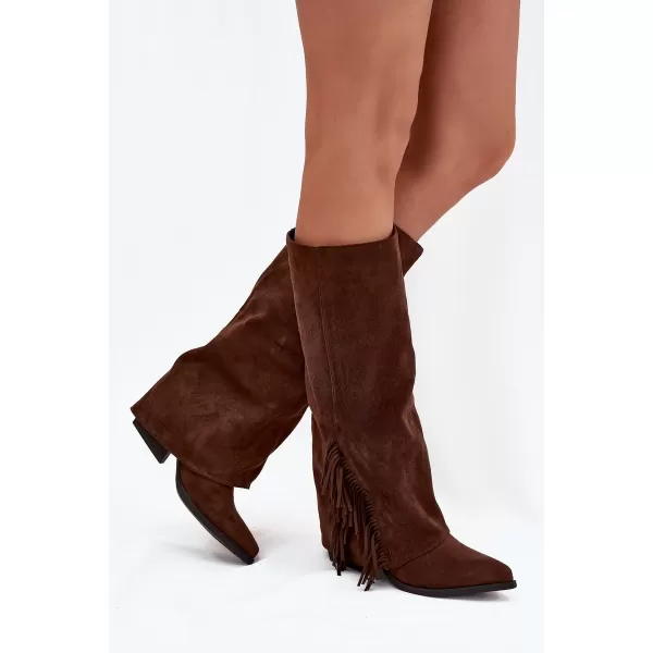  Dámské kozačky BOTO ZALIA 38567 BROWN 