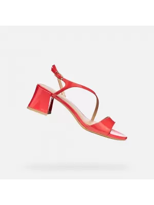 Dámské sandály GEOX NEW ERAKLIA 50 T01 G012947 ČERVENÁ