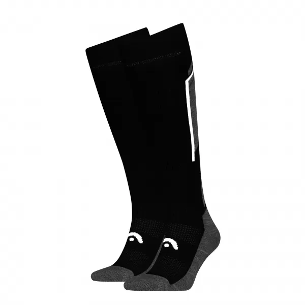  Ponožky HEAD SKI BEGINNER KNEEHIGH 2P BLACK/DARK GREY 