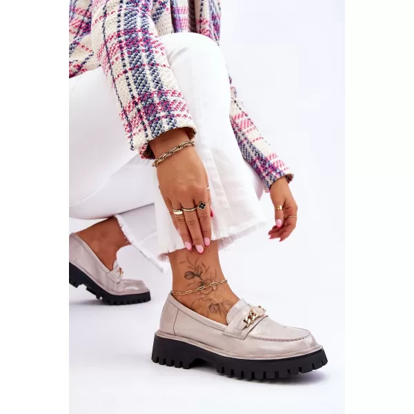  Dámské mokasíny S.BARSKI Ronin LIGHT GREY 