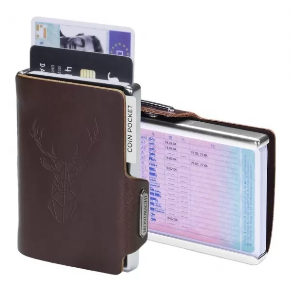  Peněženka MONDRAGHI Silhouette Modern Deer BROWN 