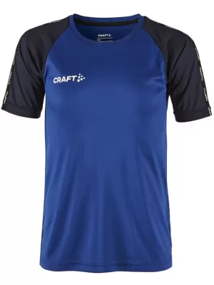 Dětské kontrastní sportovní tričko CRAFT TW Squad Go Contrast Jersey Jr KLUBOVÁ KOBALTOVÁ/NÁMOŘNÍ
