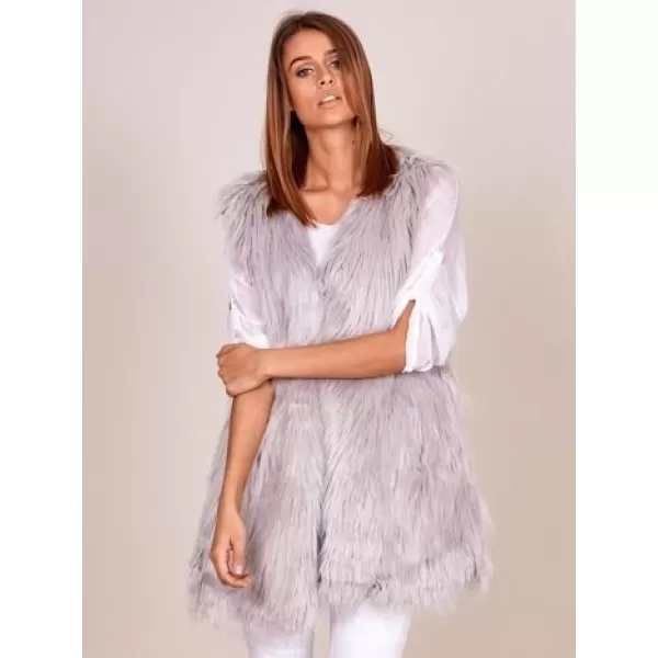 Dámská vesta WOOL FASHION ITALIA AT-KZ-173501A-1.12P LIGHT GREY 