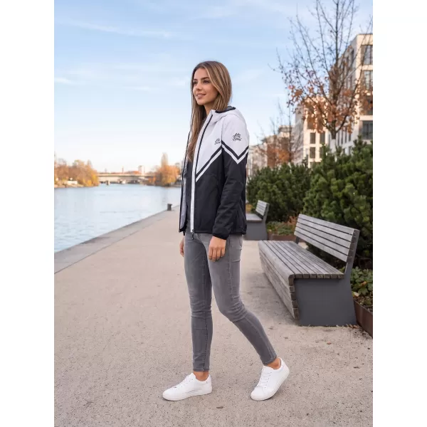  Dámská softshellová bunda premium ALTISPORT VOJ/ALW101JACK01 ČERNOBÍLÁ 