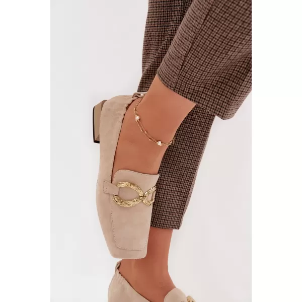  Dámské mokasíny D&A CR61-3115 BEIGE 