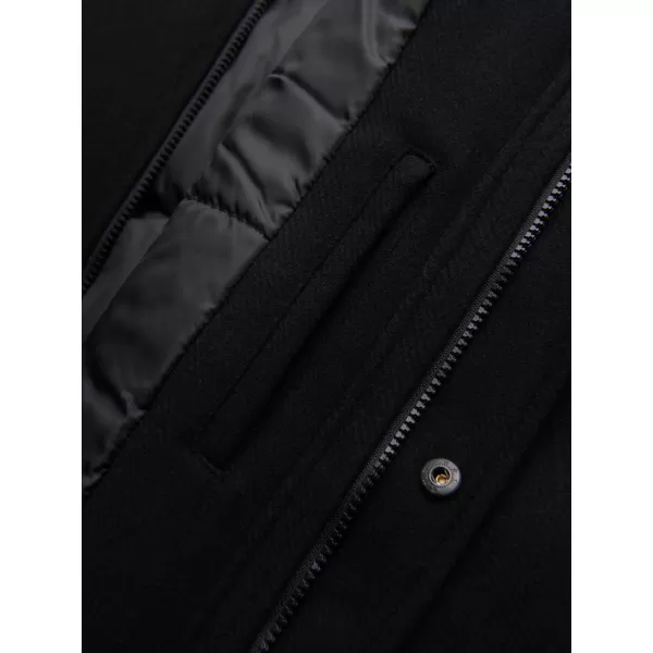  Pánský kabát OMBRE OM-COWC-0132 BLACK 