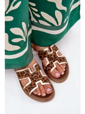 Dámské pantofle ZAZOO 40383 BROWN