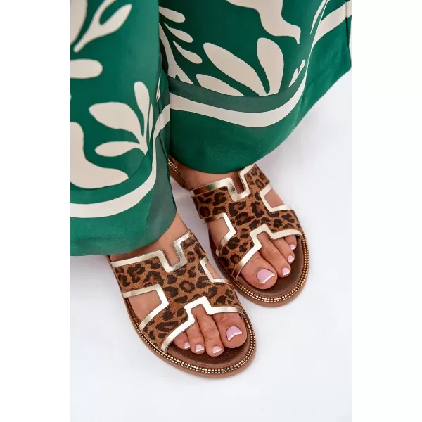  Dámské pantofle ZAZOO 40383 BROWN 