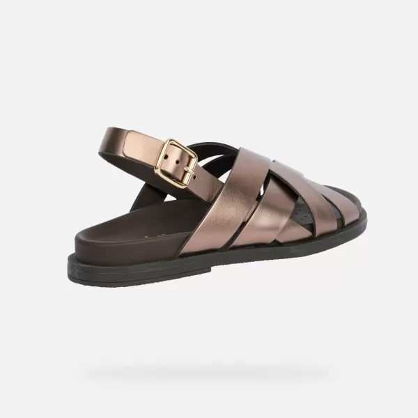  Dámské sandály GEOX ADELASH G012818 HNĚDÁ 