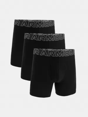 Pánské boxerky UNDER ARMOUR M PERF COTTON 6IN (3KS) 1383889-001 ČERNÁ