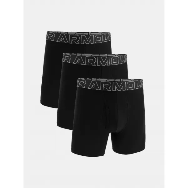  Pánské boxerky UNDER ARMOUR M PERF COTTON 6IN (3KS) 1383889-001 ČERNÁ 