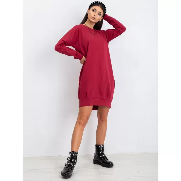  Dámské šaty BASIC FEEL GOOD RV-TU-5184.93P BURGUNDY 