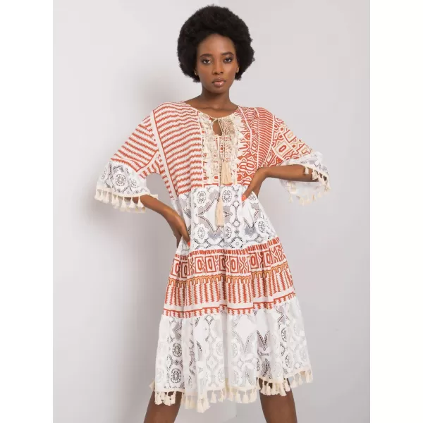  Dámské šaty ITALY MODA DHJ-SK-13567.41P DARK ORANGE 