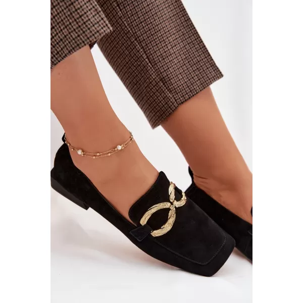  Dámské mokasíny D&A CR61-3115 BLACK 