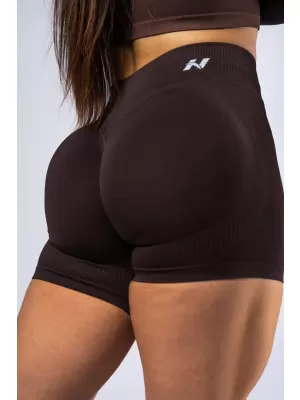 NEBBIA High-waist push-up šortky POWER 893 DARK BROWN