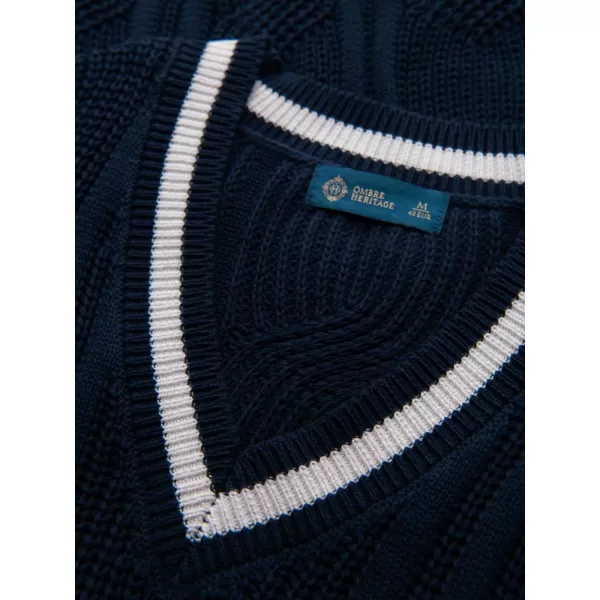  Pánský svetr OMBRE OM-SWSW-0151 NAVY BLUE 