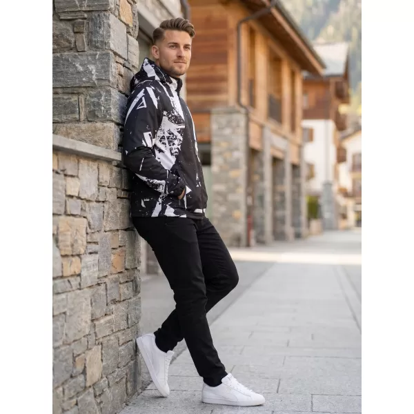  Pánská softshellová bunda premium ALTISPORT VOJ/ALM079JACK01 ČERNOBÍLÁ 