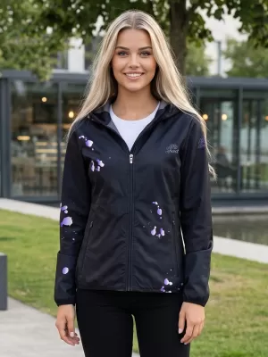 Dámská softshellová bunda premium ALTISPORT VOJ/ALW077JACK01 ČERNÁ/FIALOVÁ
