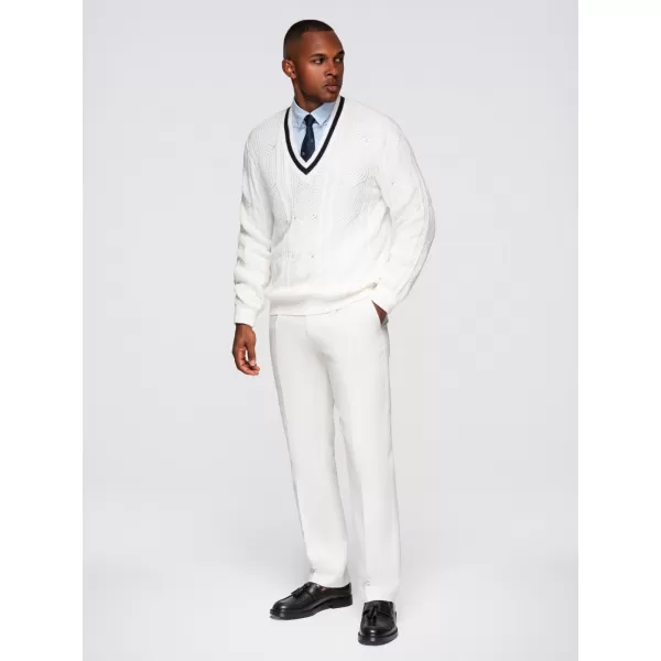  Pánský svetr OMBRE OM-SWSW-0151 WHITE 
