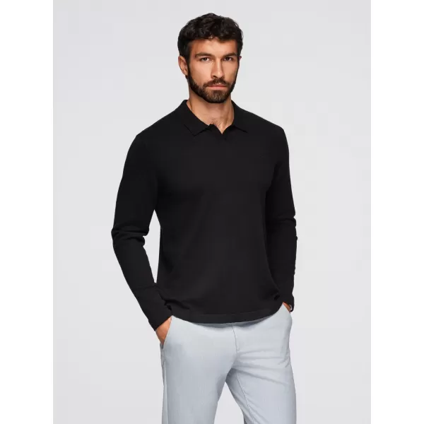  Pánský svetr OMBRE OM-POLS-0140 BLACK 