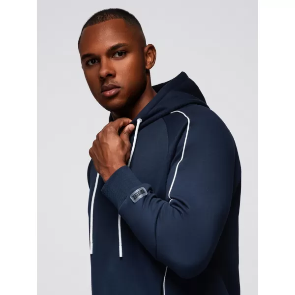  Pánská mikina OMBRE OM-SSNZ-0250 NAVY BLUE 