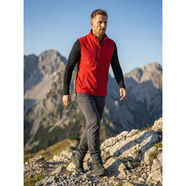  Pánská softshellová vesta ALTISPORT NoPrint NP/ALM865 ČERVENÁ 