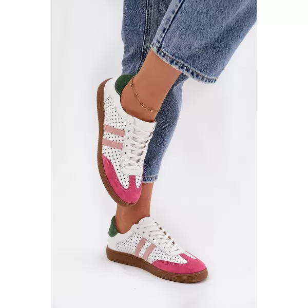  Dámské tenisky ZAZOO N1318 PINK/WHITE/GREEN 