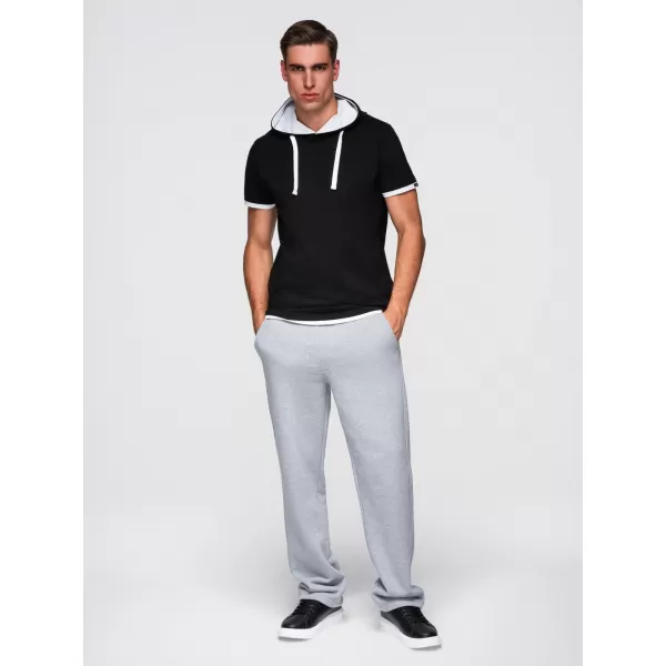  Pánské triko OMBRE OM-TSCT-0256 BLACK 