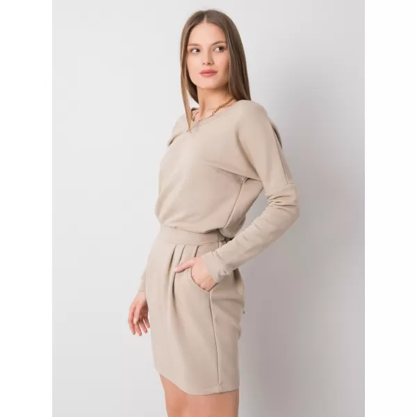  Dámské šaty RUE PARIS RV-SK-6037.18X BEIGE 
