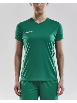 Dámské sportovní tričko s výstřihem do V CRAFT TW Squad Go Jersey Solid W TÝMOVĚ ZELENÁ