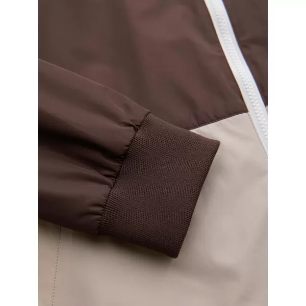  Pánská bunda OMBRE OM-JANP-0242 BROWN AND BEIGE 
