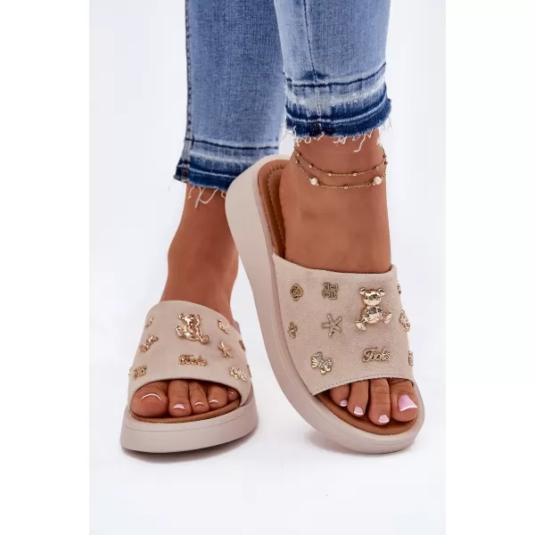  Dámské pantofle VINCEZA 66741 BEIGE 