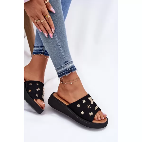  Dámské pantofle VINCEZA 66741 BLACK 