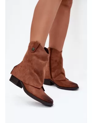 Dámské boty na podpatku BOTO SYLVETTE 39097 CAMEL