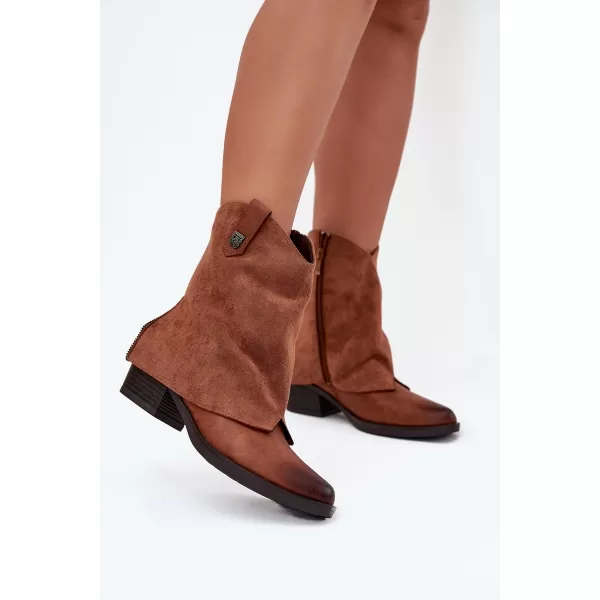  Dámské boty na podpatku BOTO SYLVETTE 39097 CAMEL 