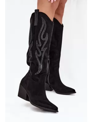 Dámské boty na podpatku BOTO JOVINA 38555 BLACK