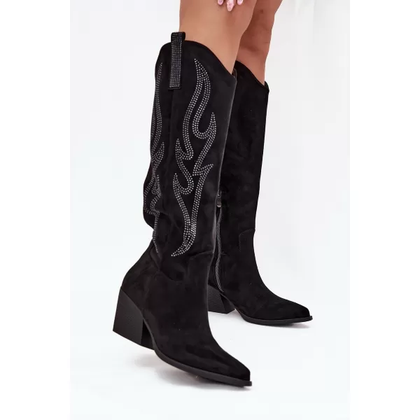  Dámské boty na podpatku BOTO JOVINA 38555 BLACK 