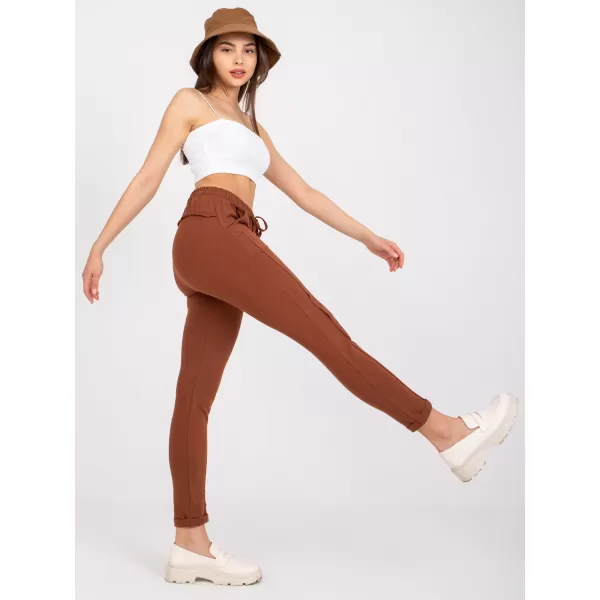  Dámské tepláky BASIC FEEL GOOD RV-DR-3589.07X DARK BROWN 