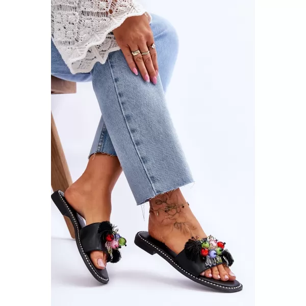  Dámské pantofle S.BARSKI KV-2775-47 BLACK 