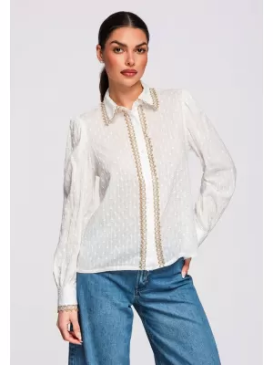 Dámská košile LARICA OW-SH-E0021 WHITE