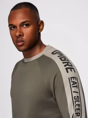 Pánská mikina OMBRE OM-SSNZ-0200 OLIVE