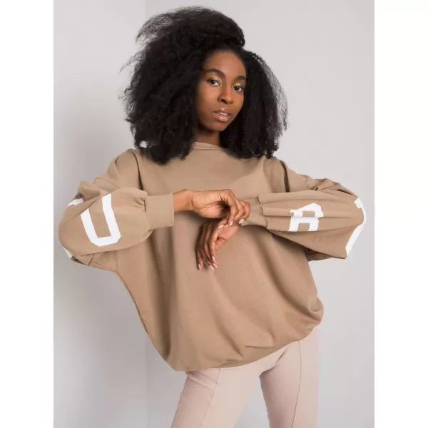  Dámská mikina EX MODA EM-BL-710.14 DARK BEIGE 