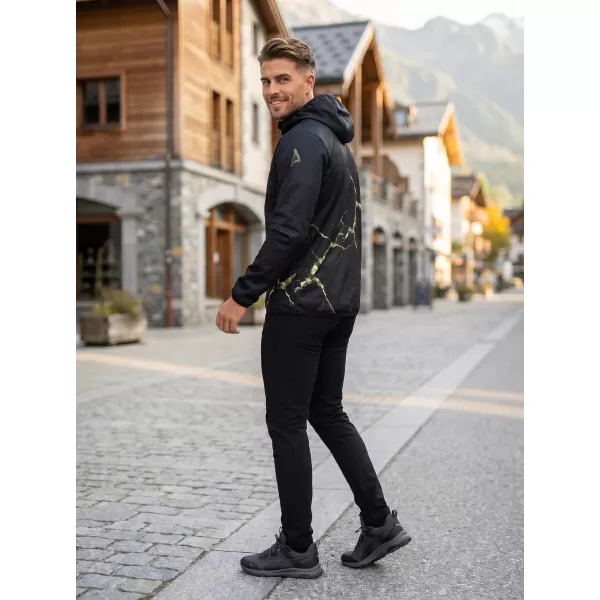  Pánská softshellová bunda premium ALTISPORT VOJ/ALM129JACK01 ČERNÁ/MILITARY 