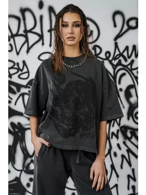 Dámské oversized triko NEBBIA x Sexsdreams 814 BLACK