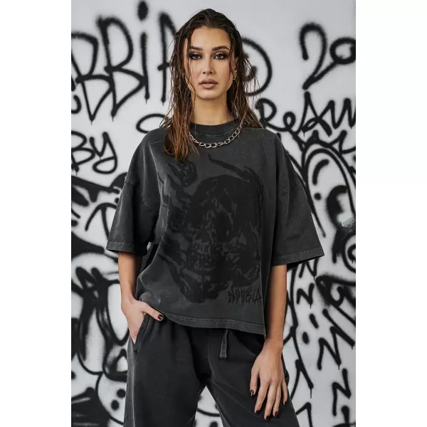  Dámské oversized triko NEBBIA x Sexsdreams 814 BLACK 