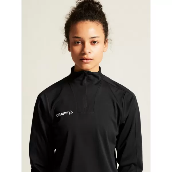  Dámská tréninková bunda s 1/4 zipem CRAFT TW Evolve 2.0 Half Zip W ČERNÁ 