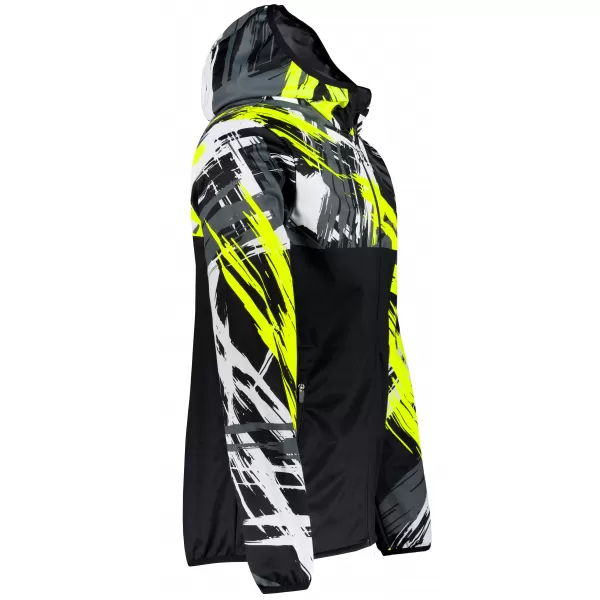  Pánská softshellová bunda premium ALTISPORT VOJ/ALM039JACK01 ČERNOŽLUTÁ 