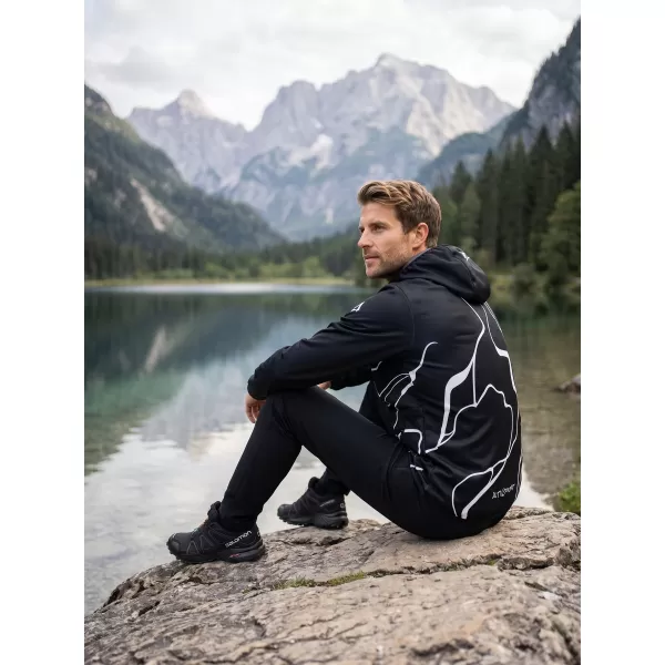  Pánská softshellová bunda premium ALTISPORT VOJ/ALM073JACK01 ČERNÁ 